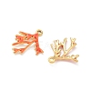 304 Stainless Steel Enamel Pendants STAS-Q119-12G-04-2