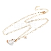 304 Stainless Steel Enamel Cute Cat Shape Pendant Necklaces for Women SA-G068-01G-02-2
