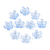 Baking Paint Transparent Glass Bead Caps DGLA-N014-06A-02-1