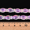 Transparency Electroplate Glass Beads Strands GLAA-T023-40B-01-4