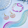 10 Strands 5 Styles Transparent Gradient Color Glass Beads Strands GLAA-SC0002-03-4