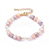 Natural Cultured Freshwater Pearl Beaded Bracelets BJEW-JB05269-1