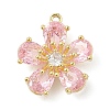 Brass Micro Pave Cubic Zirconia Pendants KK-S514-02C-G-1