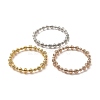 304 Stainless Steel Spiral Beaded Bangle BJEW-P283-17M-1