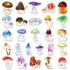 51Pcs Mushroom PVC Adhesive Waterproof Stickers Self-Adhesive Stickers PW-WG637B4-01-5