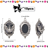 10Pcs Halloween Alloy Oval Pendants FIND-SC0011-18B-2