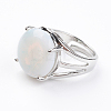 Adjustable Opalite Finger Rings X-RJEW-F075-01P-2