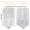 2Pcs Leaf DIY Pendant Silicone Molds DIY-TA0014-07-5