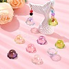 35Pcs 7 Colors UV Plating Acrylic Bead Caps OACR-CJ0002-36-6