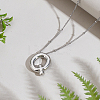 1pc Brass Chain with Alloy Letter Pendants Necklaces NJEW-LP0001-41Q-P-3