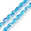 Electroplate Glass Beads Strands GLAA-Q101-03A-AB05-1