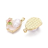 Brass Enamel Pendants KK-SZC0009-09G-01-2
