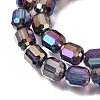 Electroplate Transparent Column Glass Beads Strands EGLA-A043-02-AB05-3
