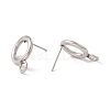 Non-Tarnish 304 Stainless Steel Stud Earring Findings STAS-P308-02A-P-2