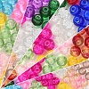 Spray Painted Crackle Glass Beads CCG-YW0001-02-8mm-2