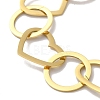 304 Stainless Steel Ring & Heart Link Chain Bracelets for Women BJEW-I315-09G-2