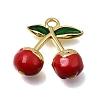 Brass Enamel Pendants KK-K427-14A-01-1