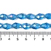 Transparent Electroplate Glass Beads Strands EGLA-N013-T8mm-B17-4