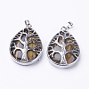 Natural & Synthetic Mixed Stone Pendants G-E421-P-2