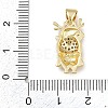 Christmas Brass Micro Pave Cubic Zirconia Enamel Pendants KK-B164-01G-03-3