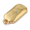 Brass Micro Pave Cubic Zirconia Charms ZIRC-I054-12G-06-2