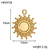 Sun 304 Stainless Steel Pendants Cabochon Settings STAS-OY007-07G-2