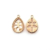 Brass Pendant Cabochon Settings KK-WH0044-20RG-1