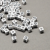 Large Hole Acrylic Letter European Beads SACR-Q103-7mm-01D-1