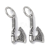 316 Surgical Stainless Steel Axe Hoop Earrings for Women EJEW-P274-16B-AS-1