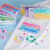 80Pcs 4 Style Round Silicone Focal Beads SIL-SZ0001-22E-6