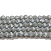 Opaque Solid Color Electroplate Glass Beads Strands EGLA-A039-P4mm-A14-1