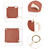   4Pcs 2 Style Leather Hanging Basket AJEW-PH0002-67-6