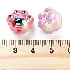 Two-Tone Enamel Opaque Acrylic Beads OACR-S139-05-3