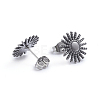 Retro 304 Stainless Steel Stud Earrings EJEW-L248-036AS-2