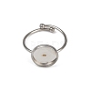 304 Stainless Steel Cuff Ring Components STAS-D372-03P-03-2