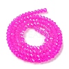 Baking Electroplate Glass Beads Strands X-DGLA-A039-J4mm-B24-2