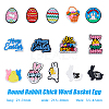 56Pcs 14 Style Easter Theme PVC Plastic Cabochons KY-FH0001-21-2