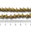 Electroplated Natural Lava Rock Beads Strands G-A251-C01-01G-4