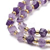 Natural Chevron Amethyst Beads Strands G-P463-13-4