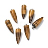 Natural Tiger Eye Pointed Pendants G-D040-01P-B05-1