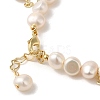 Natural Pearl Beads Charm Bracelets BJEW-C051-50G-3