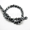 Grade AA Magnetic Synthetic Hematite Twist Bead Strands G-G644-A-09-2