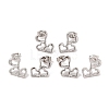 Non-Tarnish 3 Pairs 304 Stainless Steel Triple Heart Stud Earrings for Women EJEW-K279-04P-1