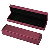 Rectangle PU Leather Necklace  Storage Boxes with Velvet Inside CON-WH0094-31D-01-1
