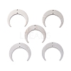 201 Stainless Steel 2-Loop Link Charms STAS-N090-LA039-P-3