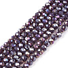 Electroplate Glass Beads Strands EGLA-A044-P2mm-B11-1