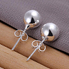 Ball Brass Stud Earrings EJEW-BB11902-1