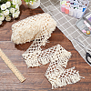 Flat Cotton Tassel Ribbons OCOR-WH0090-016-4