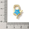 Rack Plating Brass Micro Pave Cubic Zirconia lobster Claw Clasps KK-P268-02G-03-3