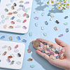 110Pcs 22 Colors Transparent Glass Beads GLAA-ME0001-35-3